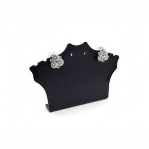 Rhinestone Cluster Stud Earrings - Pierced
